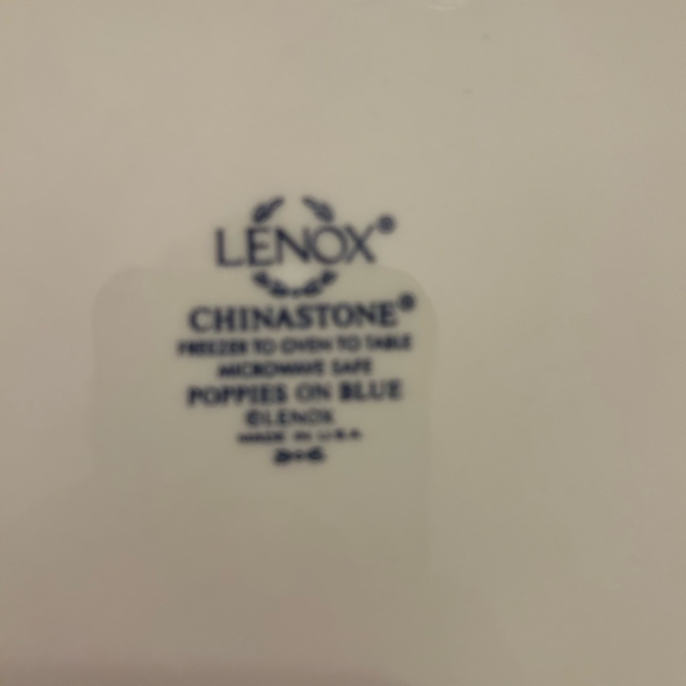 Vintage Lenox Poppies on Blue Chinastone dinner plates perfect set of 3 - Picture 2 of 5